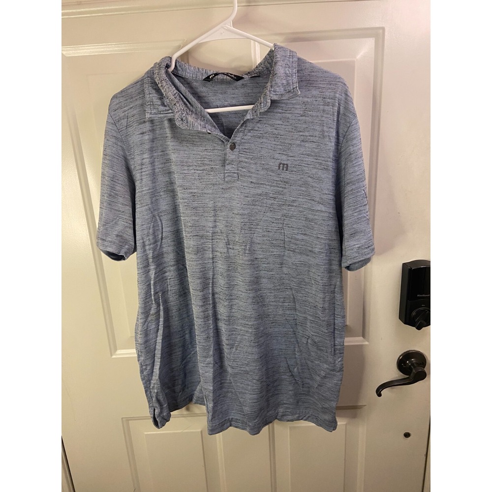 TRAVIS MATHEW Polo Shirt Men's XL Gray Golf Casual Cotton Blend RN123280 Peru